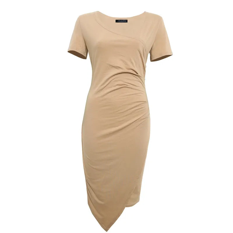 Nina | Damen Bodycon Kleid Kurzarm mit Twist-Detail