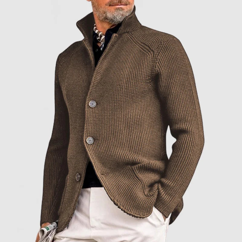 Krohn-e | Strickjacke mit Knöpfen Klassisches Design Warm und Stilvoll