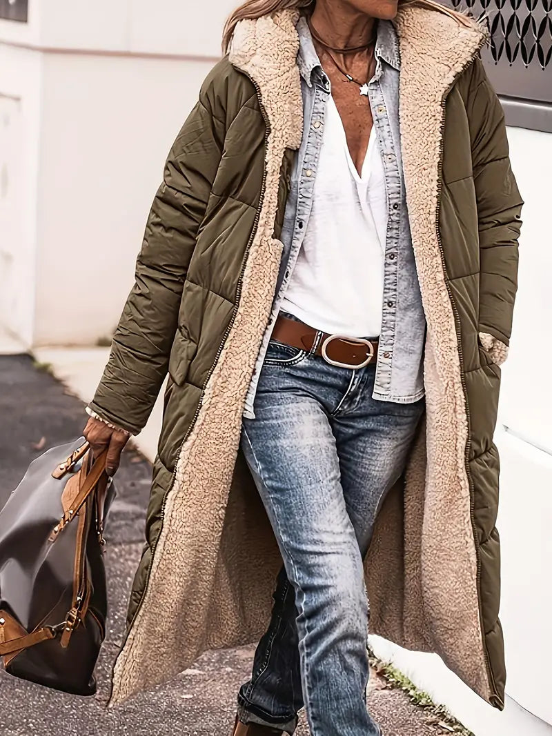 Krohn-e | Wendejacke mit Kapuze In Knielanger Form