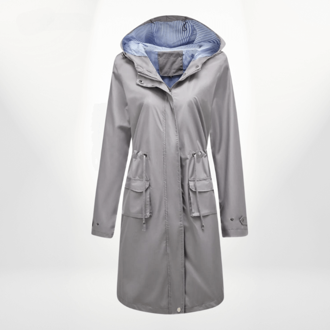 Krohn-e | Damen wasserdichter Über-Knie-Trenchcoat