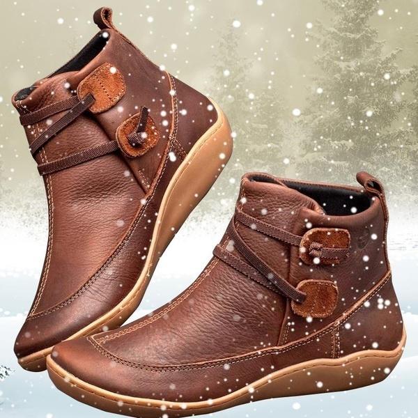 Krohn-e | und Warme Damenstiefel Aus Leder