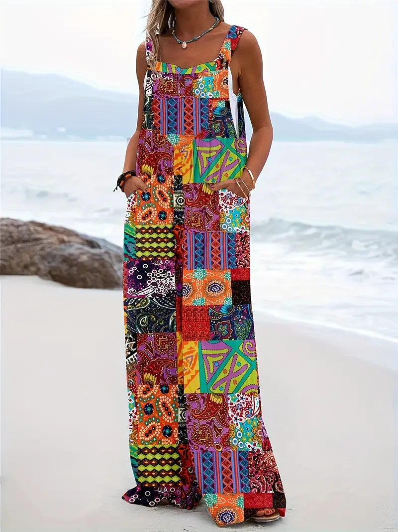 Frauen-Playsuit mit Farbblock-Design