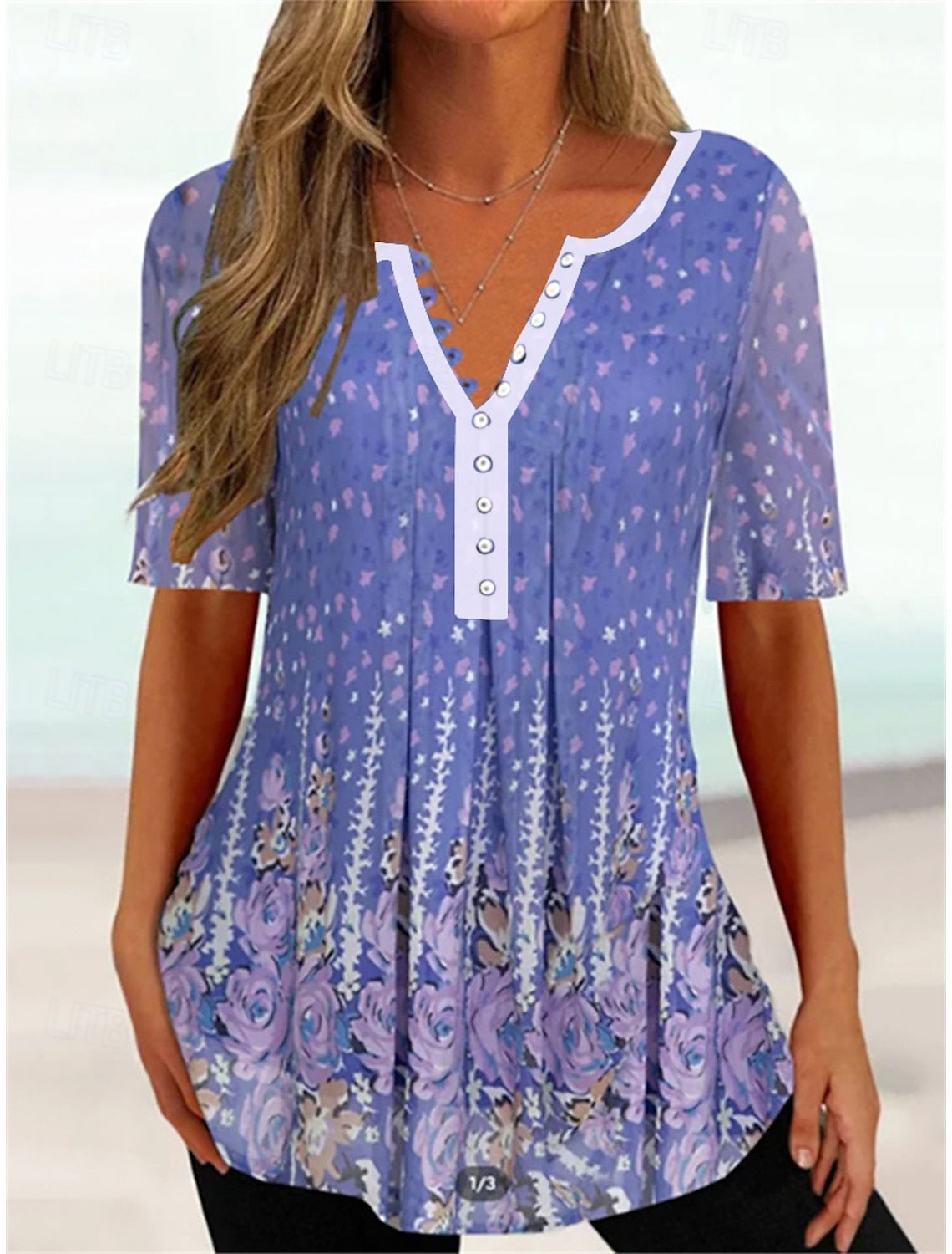 Lorelei: Vintage Floral Summer Shirt