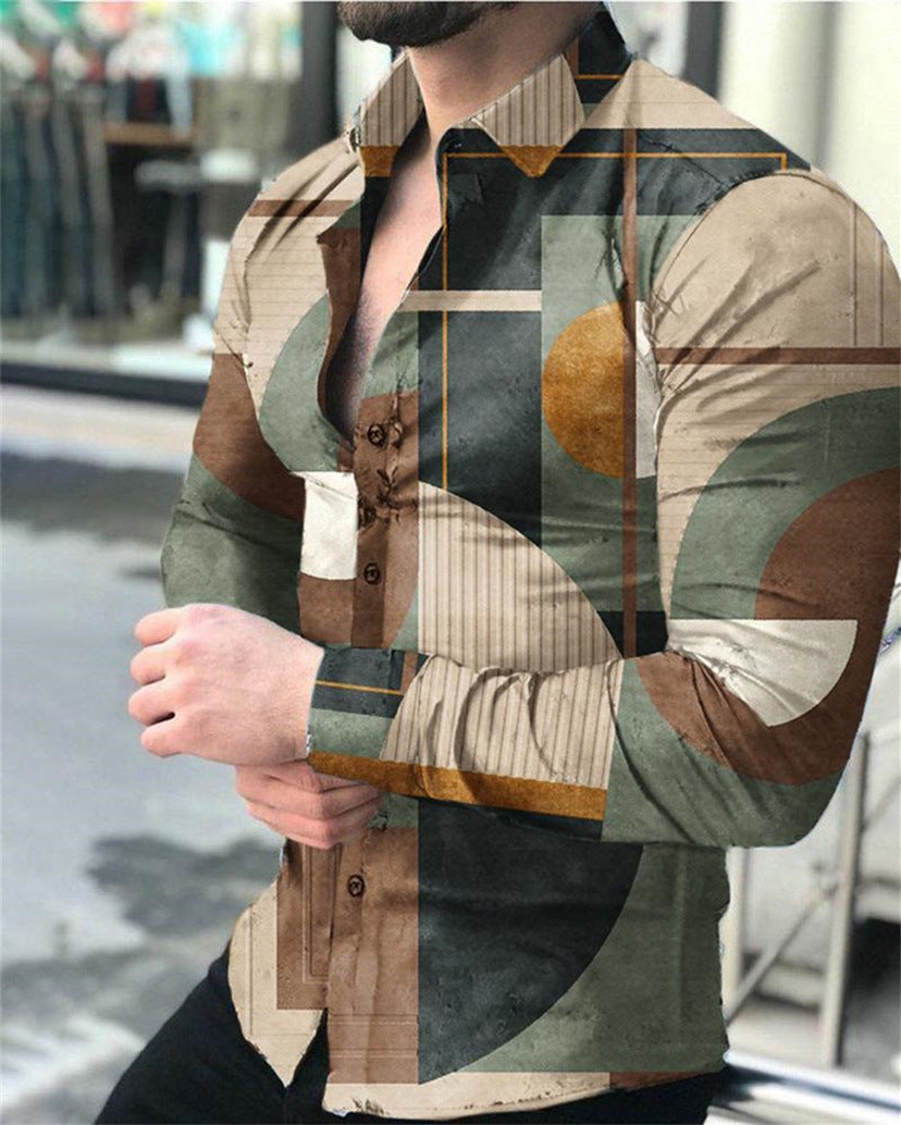 Floriano | Herren Langarm Hemd mit Blumenmuster