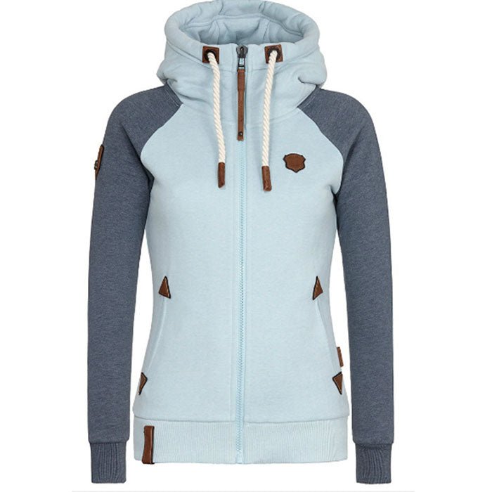 Krohn-e | Damen Streetstyle Weste Mit Kapuze Und Reißverschluss Lange Ärmel