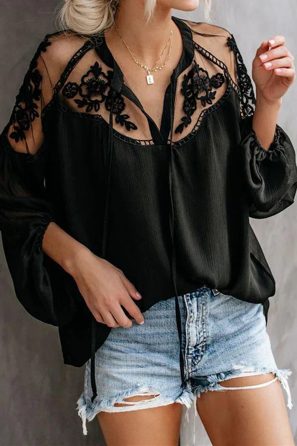 Anastasia Spitze Mesh Top
