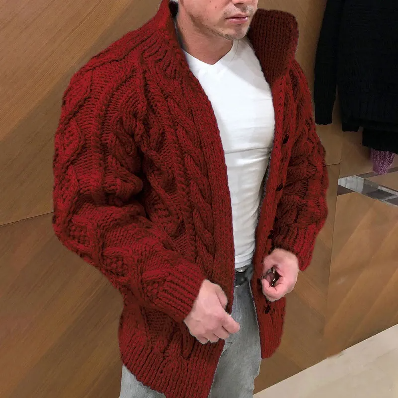 Herren-Strickjacke Grayson: Stilvoller Stehkragen