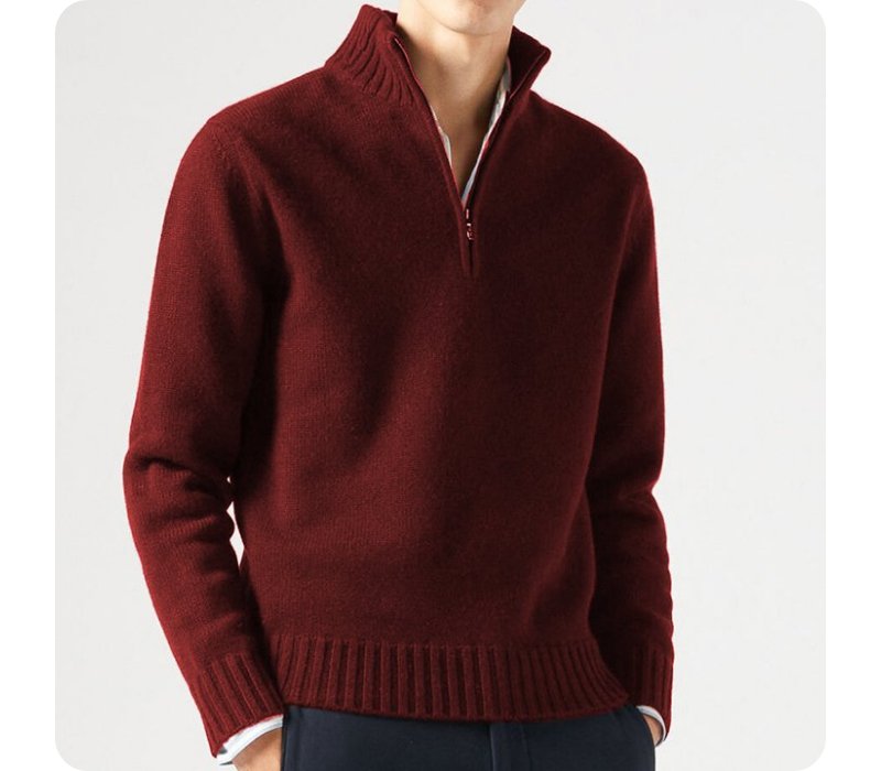 Männer-Pullover aus warmer Rippstrickqualität