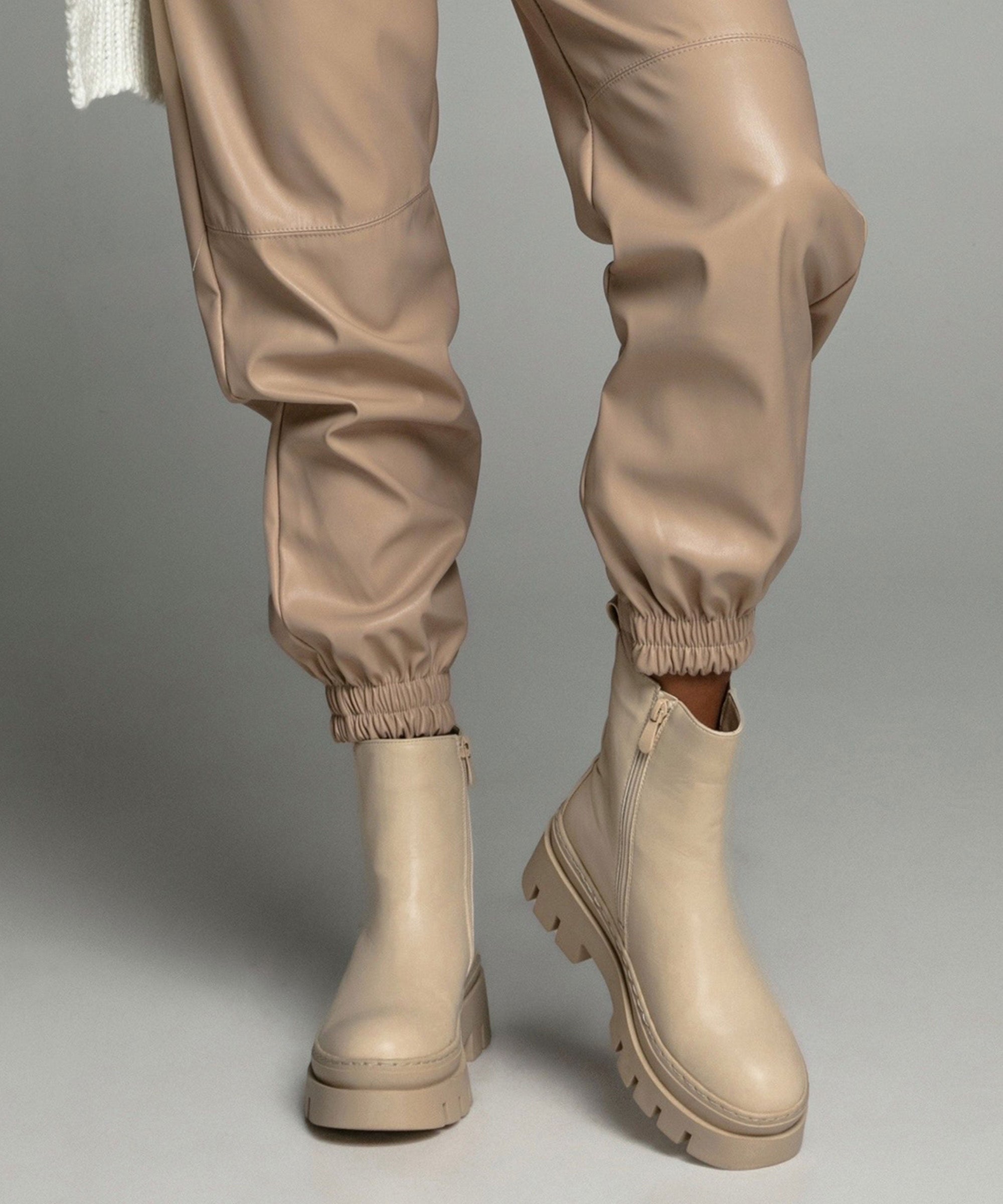 Krohn-e | Beige Kurze Stiefel