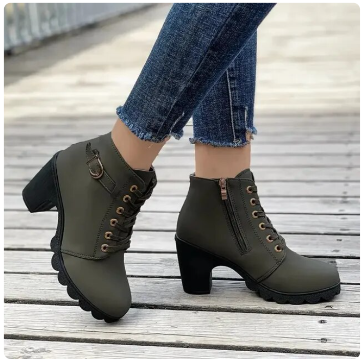 Krohn-e | Damen Stiefeletten mit Reißverschluss