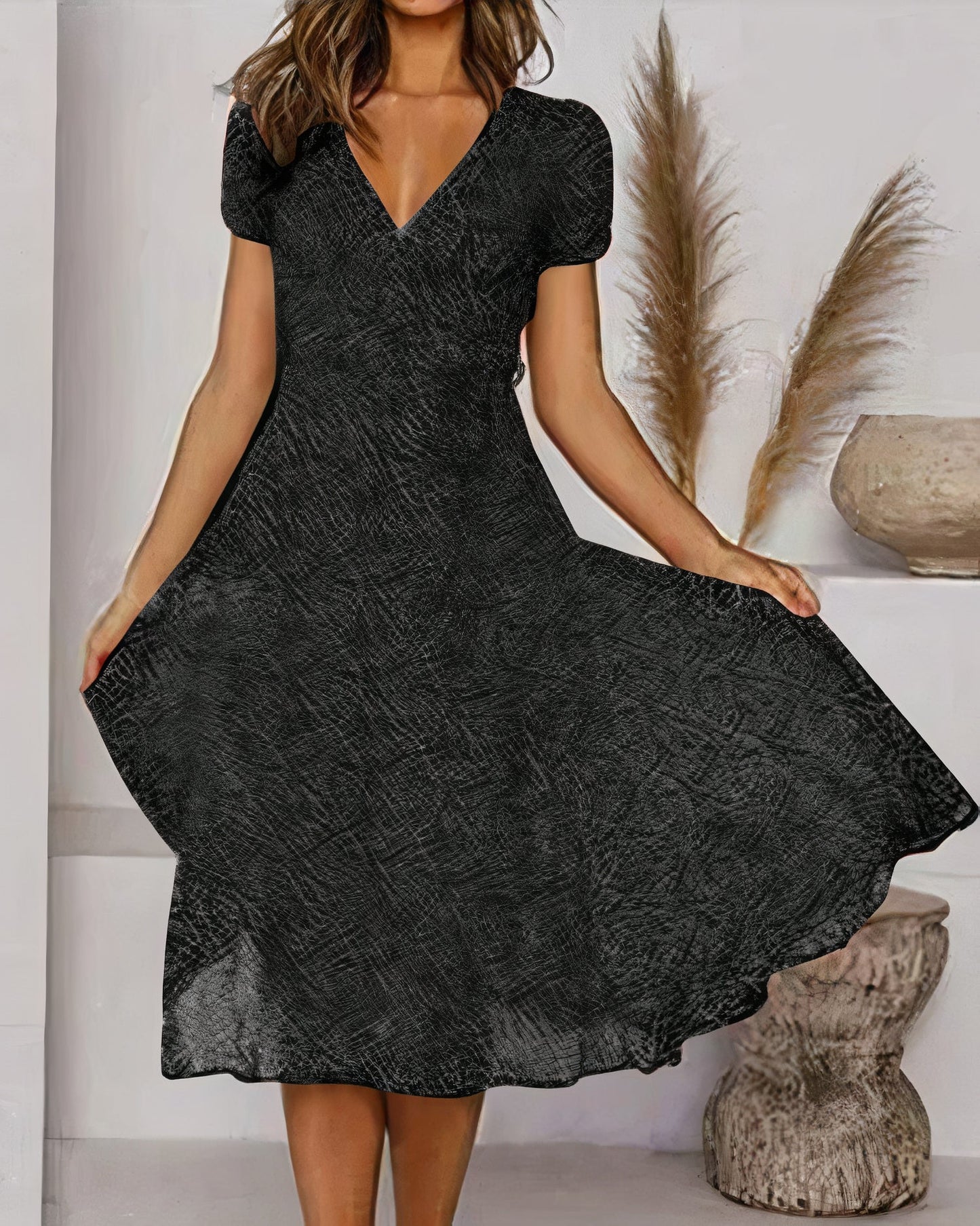 Sommerliches Chiffonkleid mit Blumenmuster - Valentina