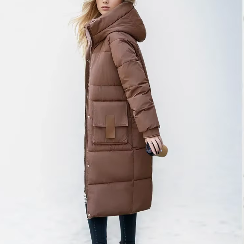 Krohn-e | wattierte Jacke - Winterjacke mit Kapuze und Taschen
