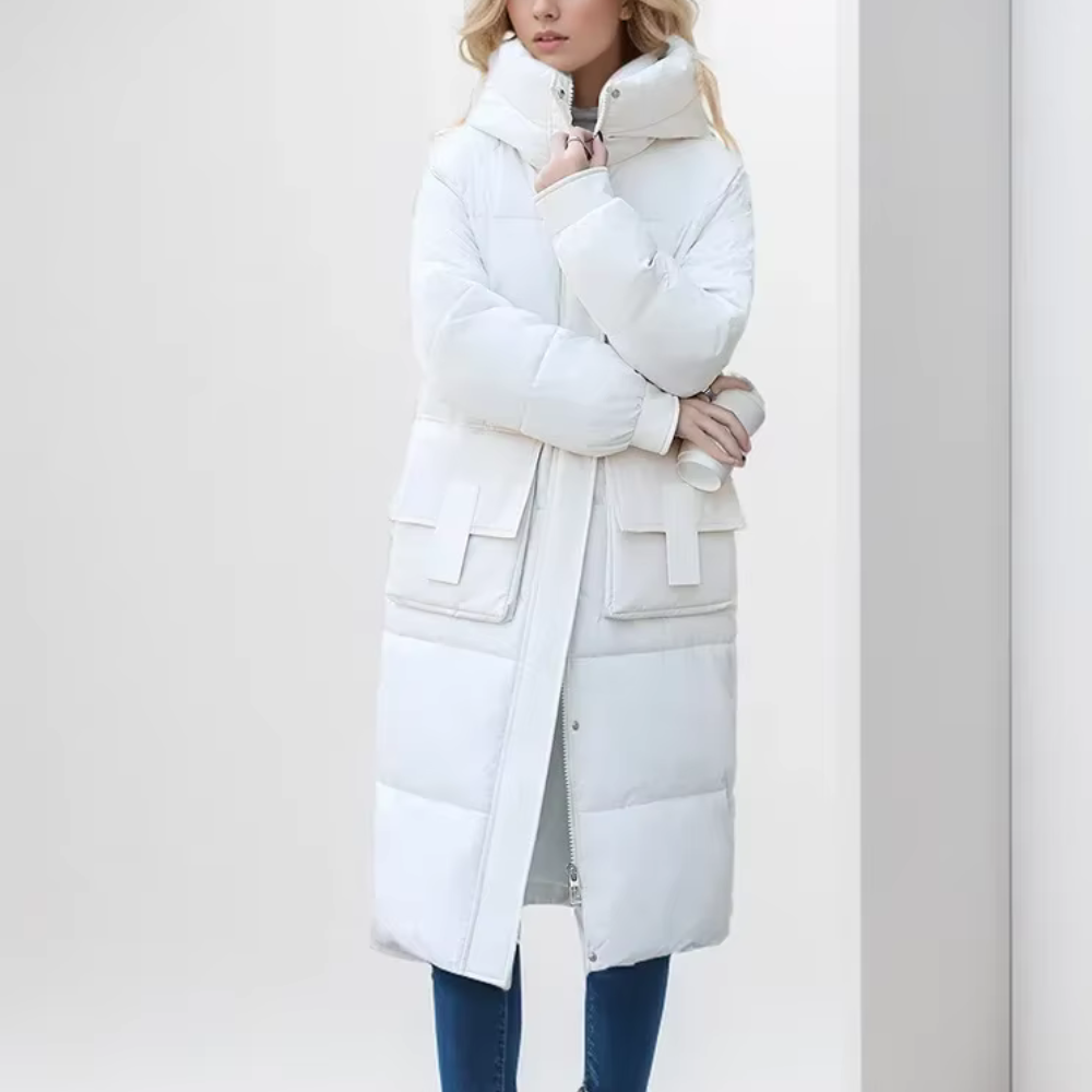 Krohn-e | wattierte Jacke - Winterjacke mit Kapuze und Taschen