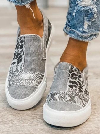 KROHN-E Damen Slip-On Sneaker Canvas Ergonomisch Bequem