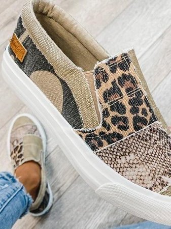 KROHN-E Damen Slip-On Sneakers Komfort Schmerzlindernd Canvas