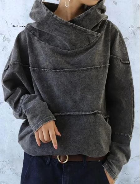 Grauer Kapuzenpullover von Fudus