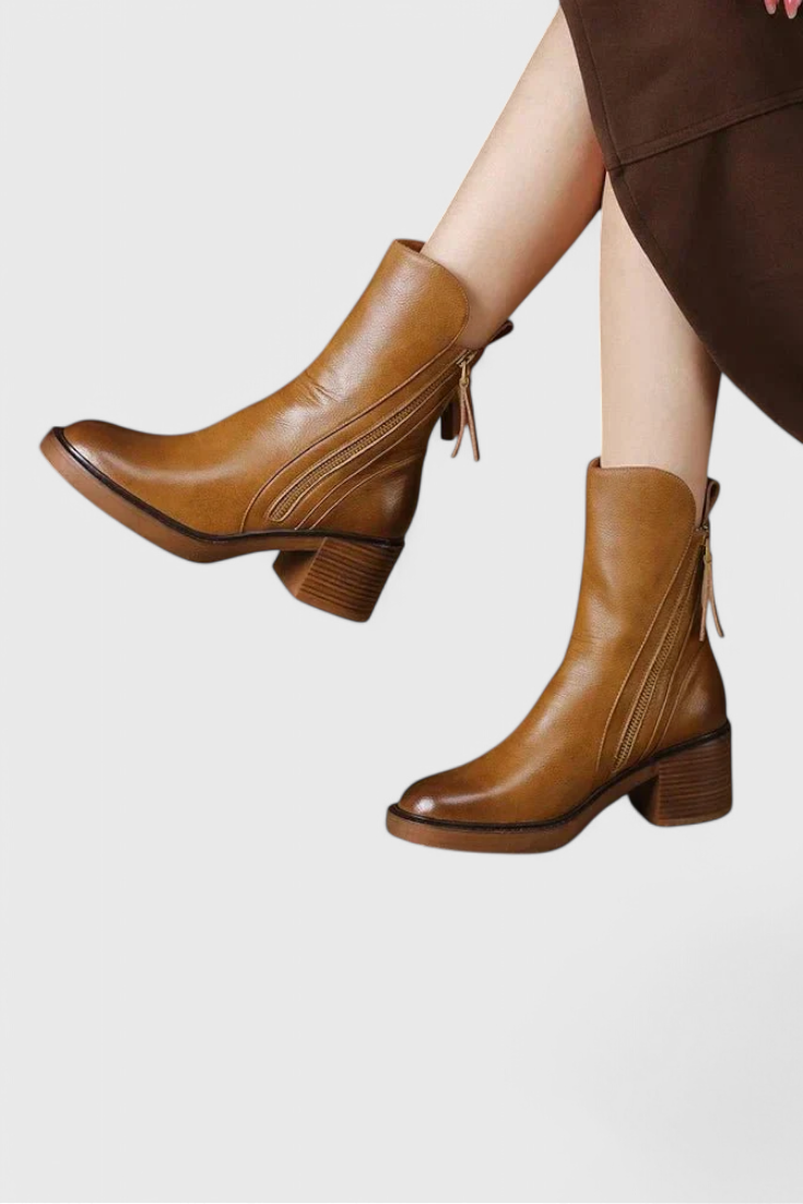 KROHN-E Damen Ankle Boots Elegantes Design Stabile Sohle