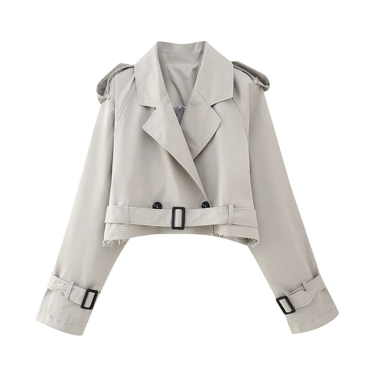 Krohn-e | Cropped Trenchcoat - Stilvoll & Vintage