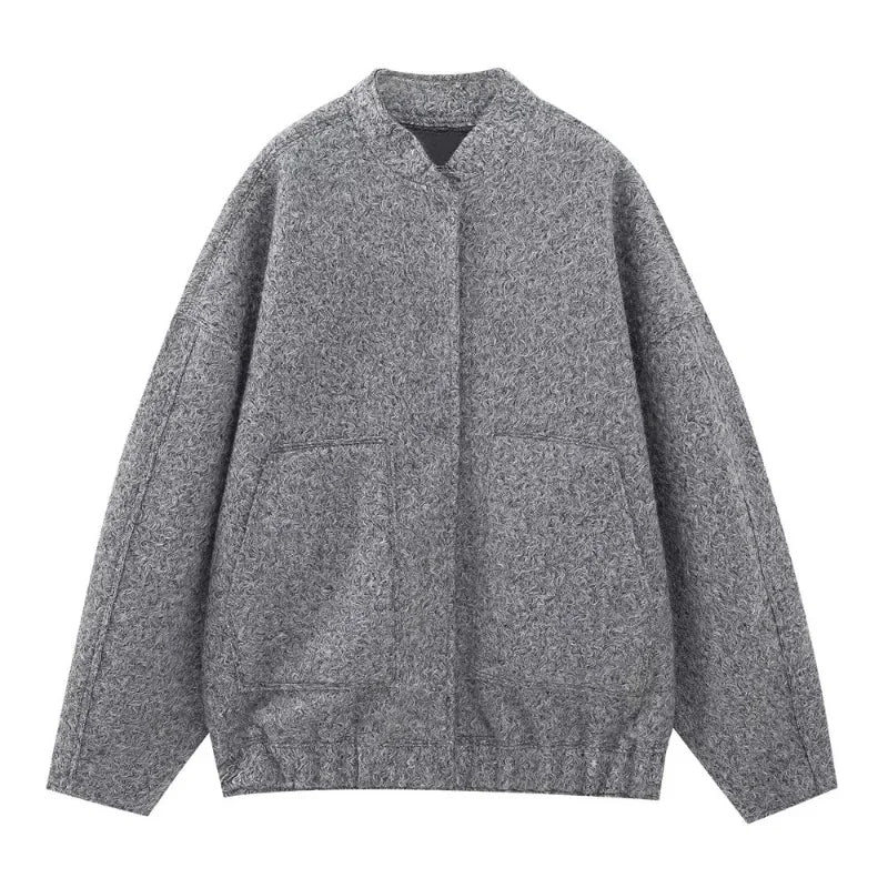 Krohn-e | Flauschige Übergroß Jacke mit Taschen