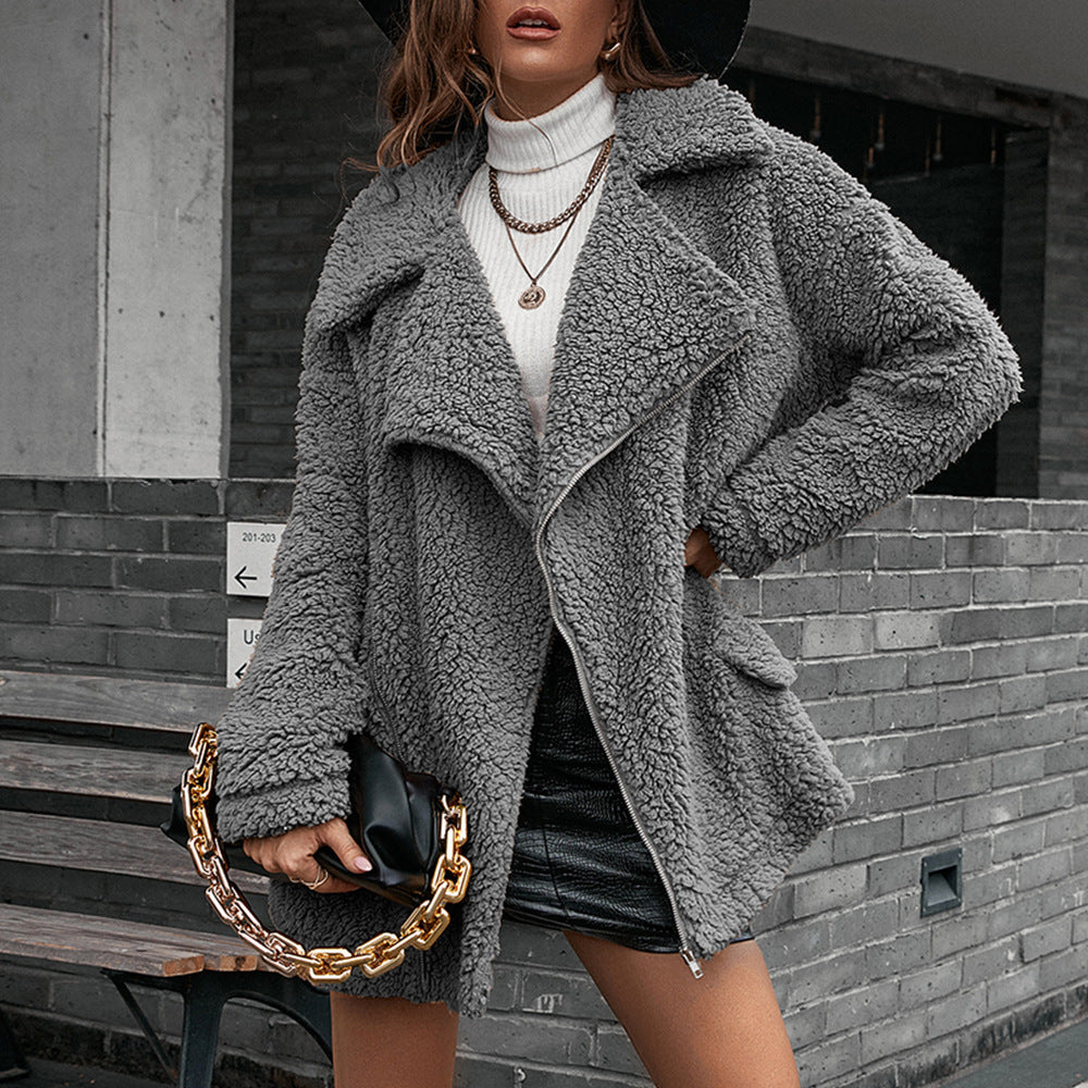 Krohn-e | Sherpa-Jacke mit Reverskragen für Frauen