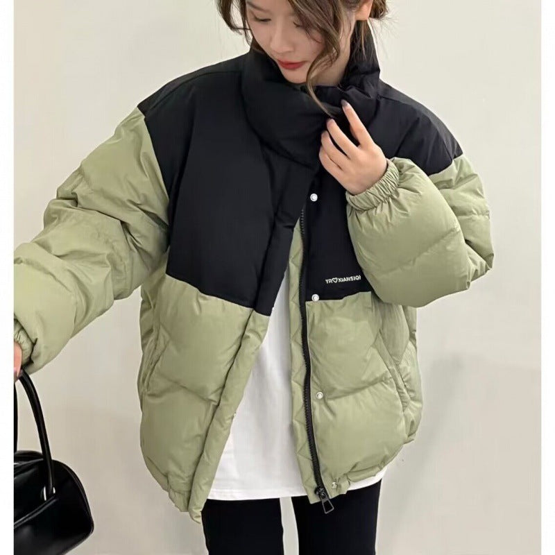 Krohn-e | Pufferjacke - Übergröße - Steppdesign - Hoher Kragen - Reißverschlussverschluss
