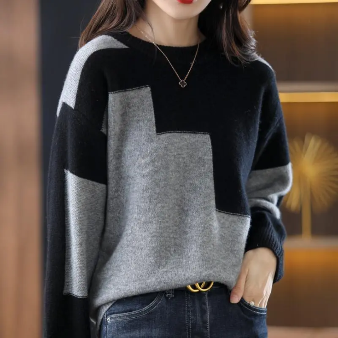 Krohn-e | lockerer Pullover mit langen Ärmeln Schön warm