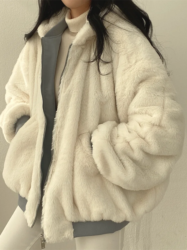 Krohn-e | Damen Pufferjacke mit Teddyfell