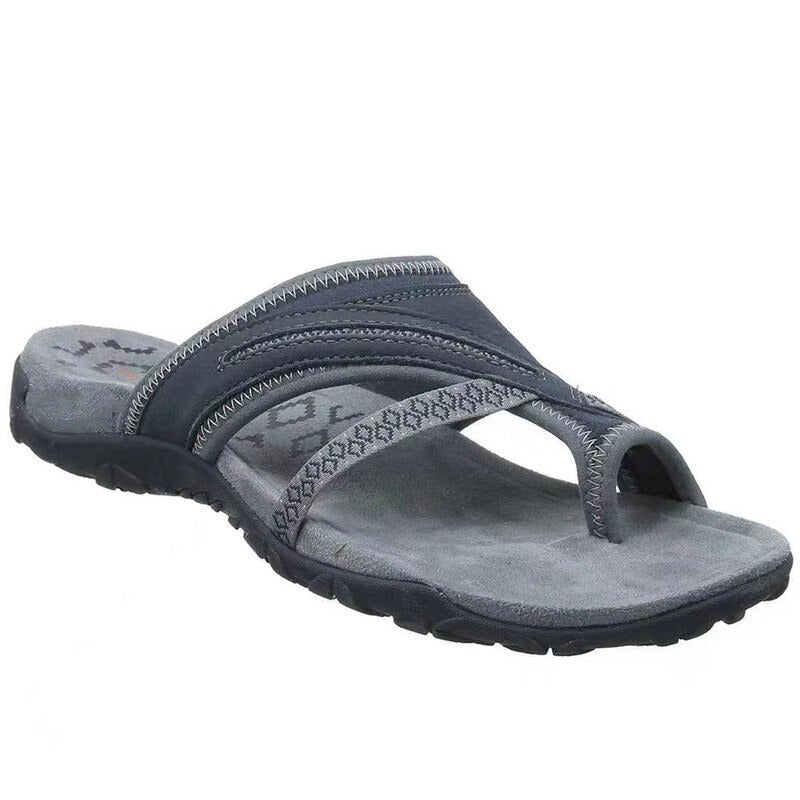Melody | Damen Zehensteg Sandalen Flach Sportlich Sommer