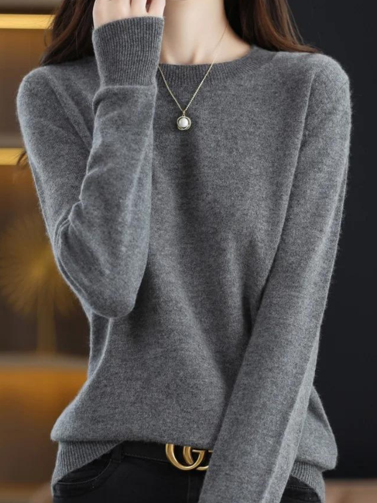 Krohn-e | Pullover - Stylischer weicher Langarm-Strickpullover