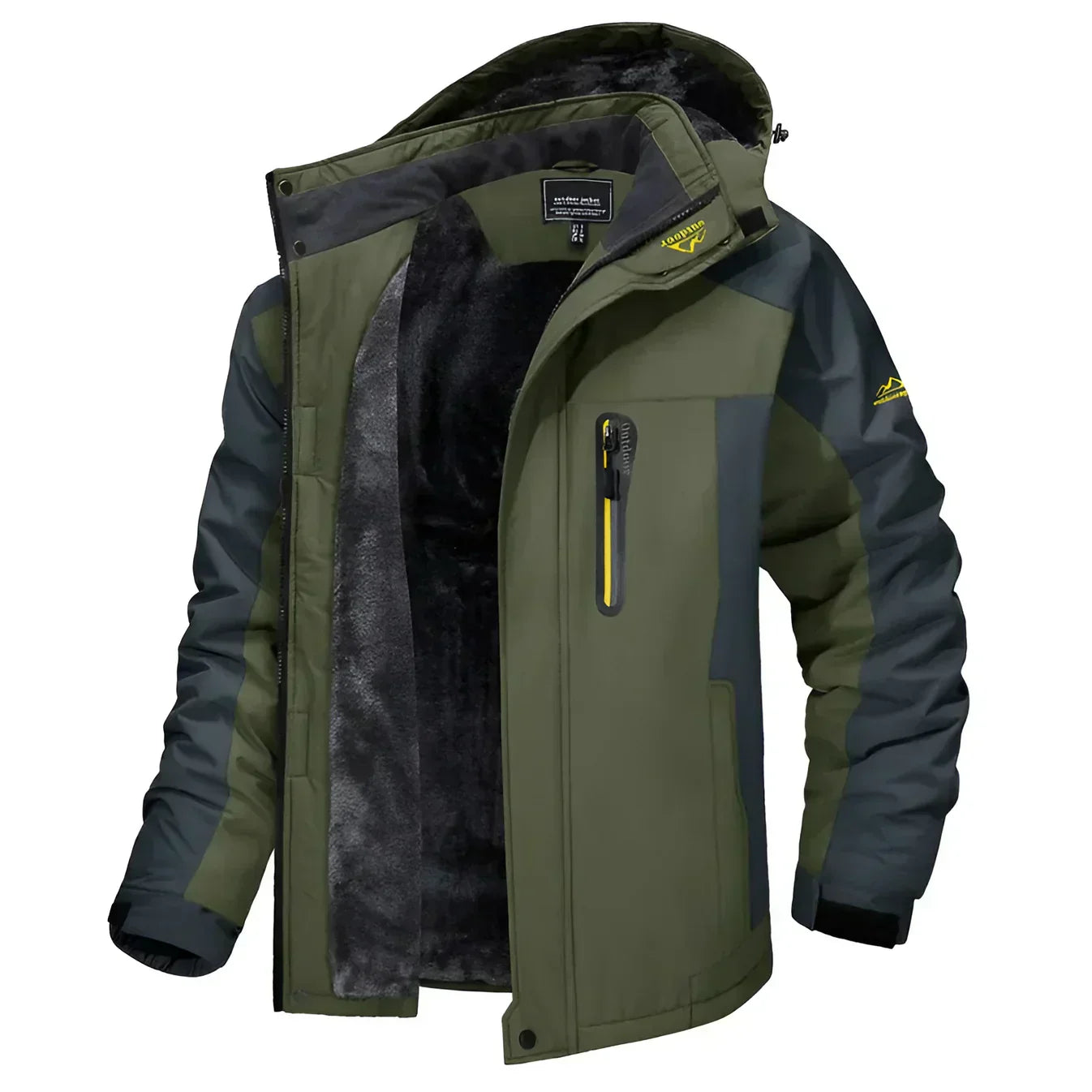 Krohn-e | Wasserdicht gefütterte Herrenjacke mit Kapuze