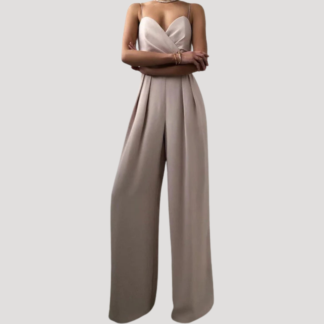 Gwendolyn | Damen Träger Jumpsuit mit weiten Beinen