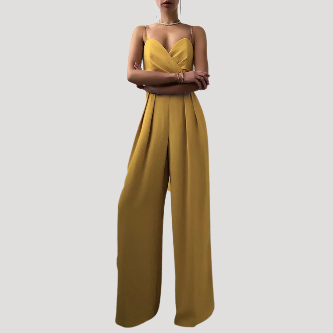 Gwendolyn | Damen Träger Jumpsuit mit weiten Beinen