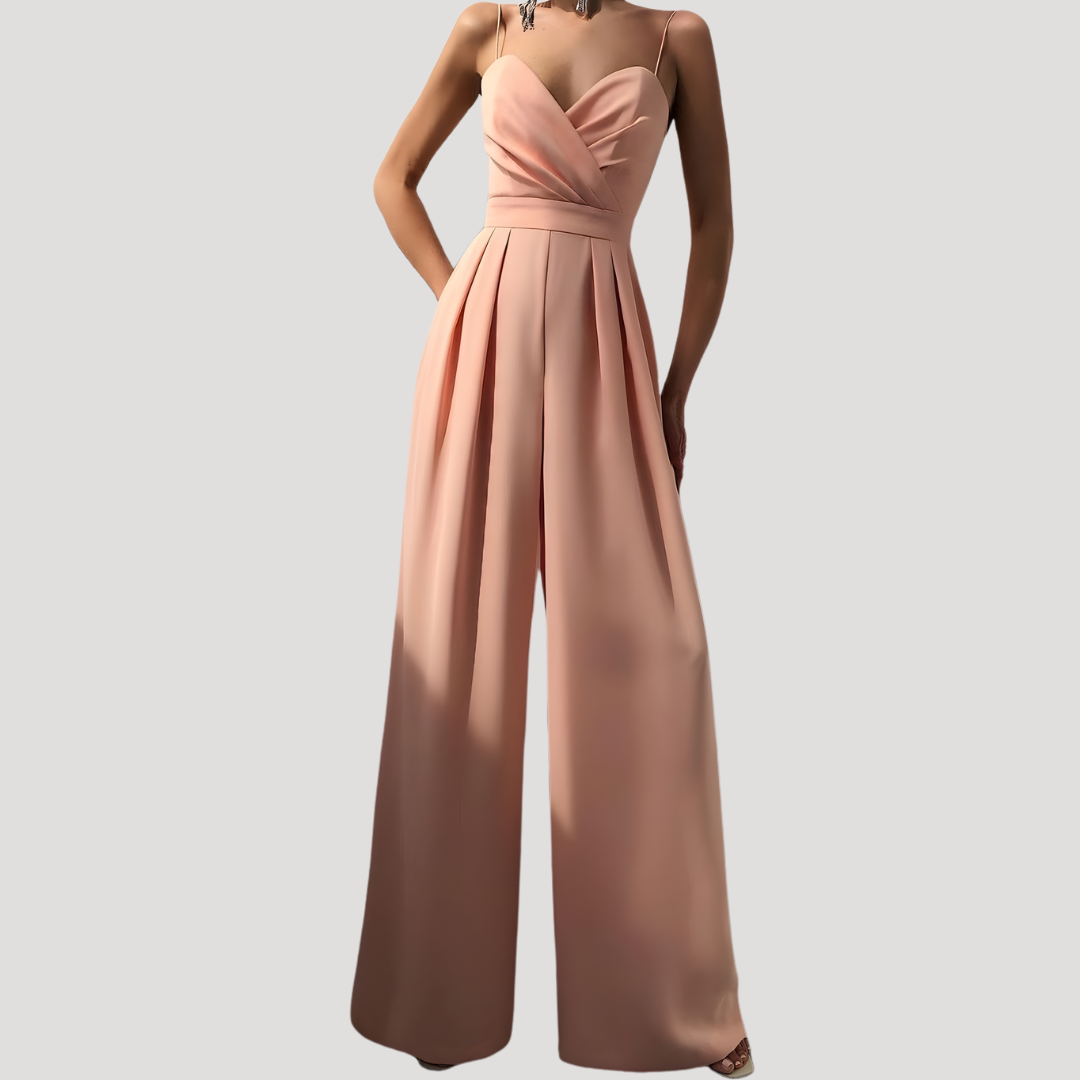 Gwendolyn | Damen Träger Jumpsuit mit weiten Beinen