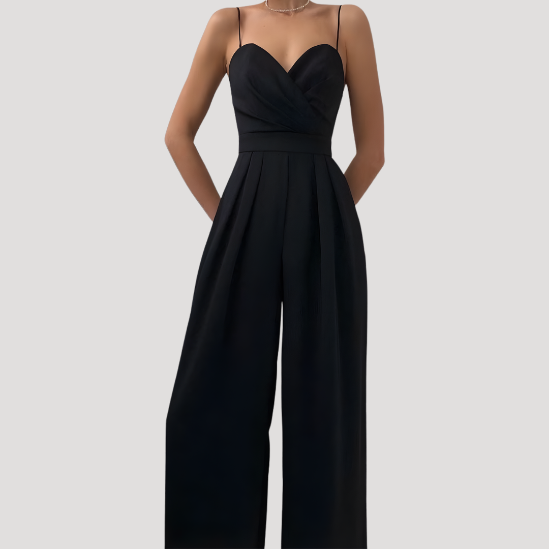Gwendolyn | Damen Träger Jumpsuit mit weiten Beinen