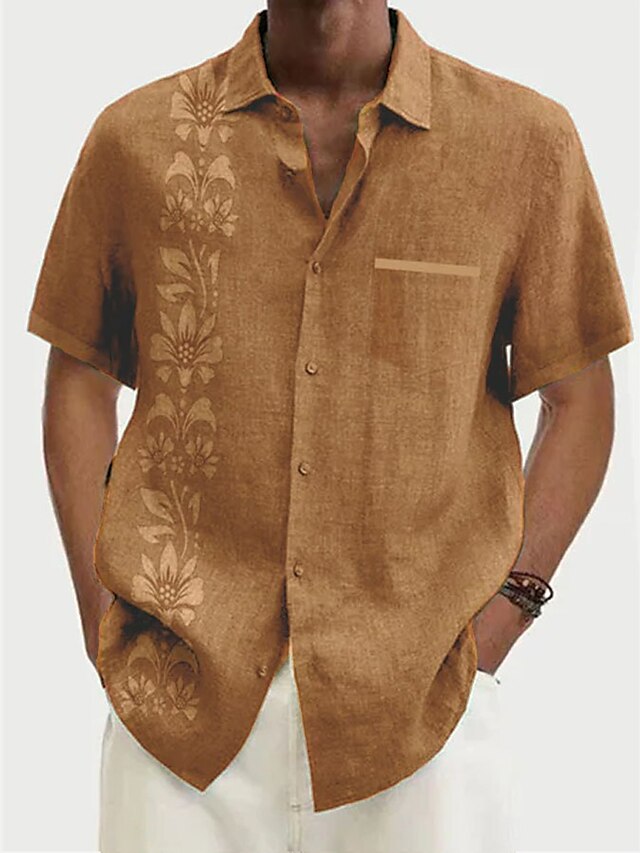 Männer-Hawaiihemd mit Blumenprint von Markgraf