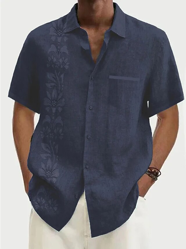 Männer-Hawaiihemd mit Blumenprint von Markgraf