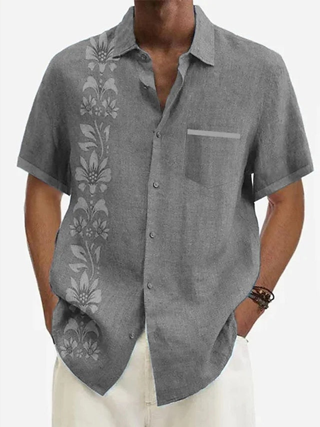 Männer-Hawaiihemd mit Blumenprint von Markgraf