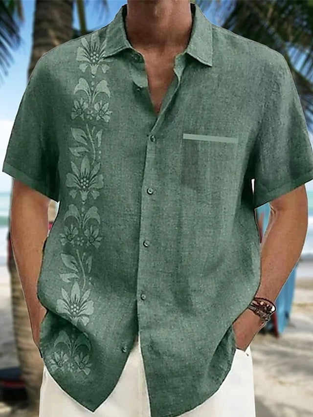 Männer-Hawaiihemd mit Blumenprint von Markgraf