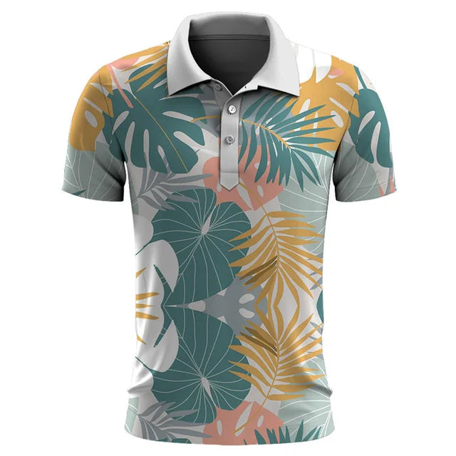 Hawainisches Herren-Sommer-Polohemd im klassischen Stil - Dante