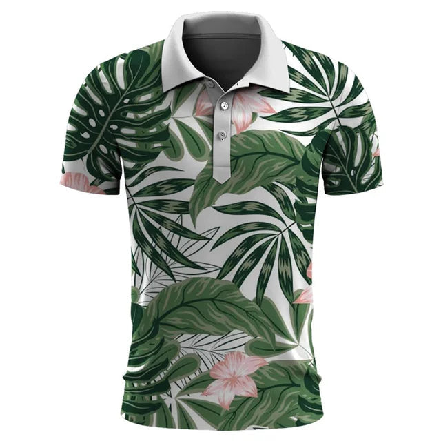 Hawainisches Herren-Sommer-Polohemd im klassischen Stil - Dante