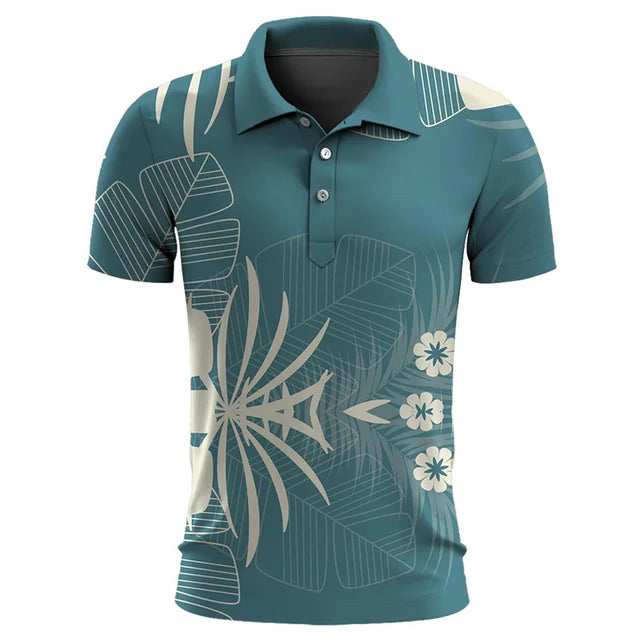 Hawainisches Herren-Sommer-Polohemd im klassischen Stil - Dante
