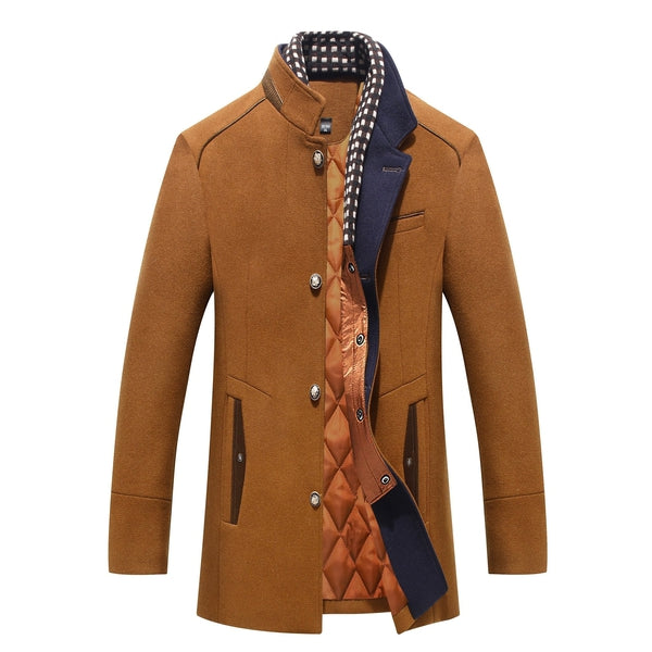 Krohn-e | Klassischer Mantel mit Gepolstertem Futter Elegant und Warm