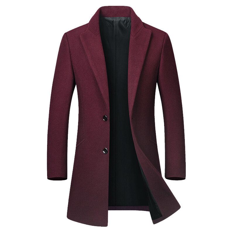 Moritz Slim-Fit Wollmantel: Business-Casual Jacke in mittlerer Länge, doppelreihig – ideal für Herbst & Winter
