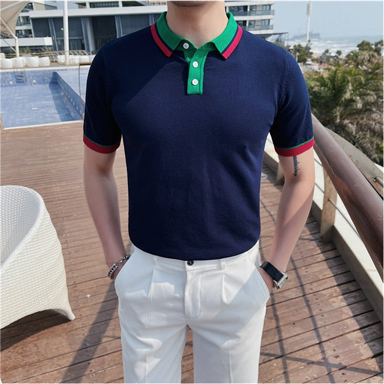Tomke Herren Poloshirt Casual Sommer