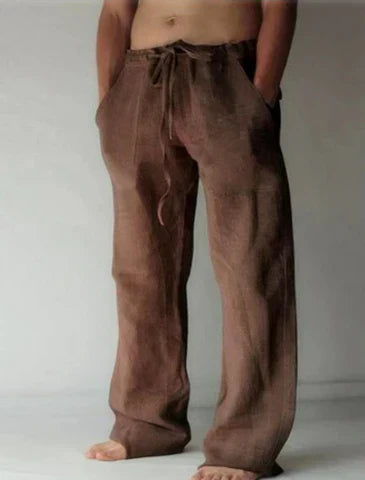 Bequeme Herren-Baggyhose aus Leinen für den Sommer