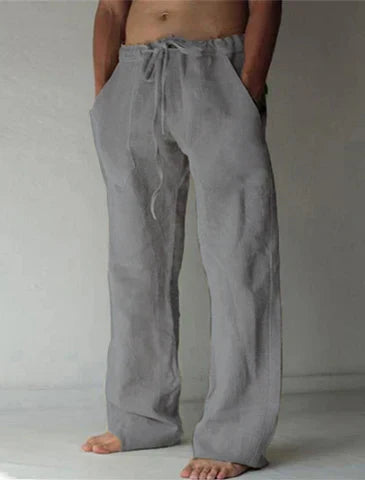 Bequeme Herren-Baggyhose aus Leinen für den Sommer