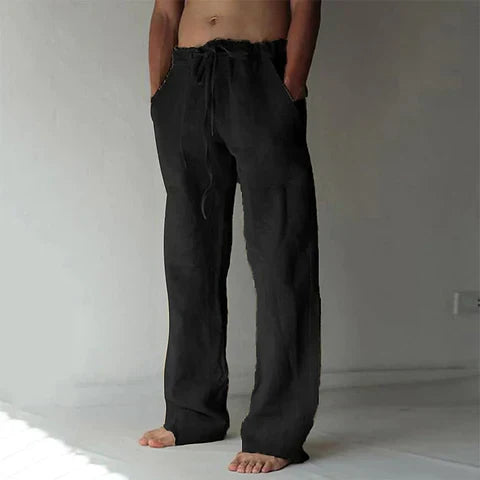 Bequeme Herren-Baggyhose aus Leinen für den Sommer