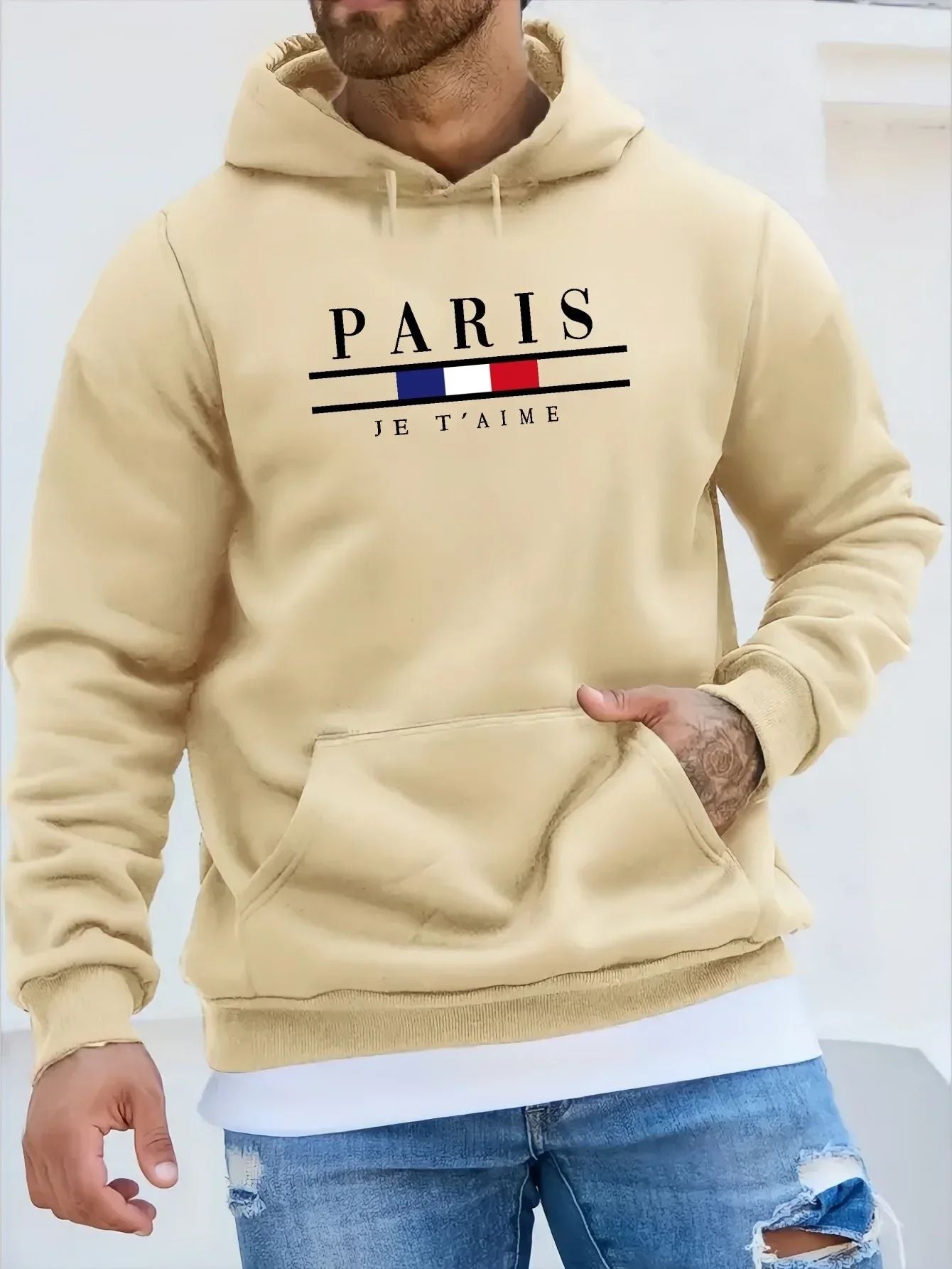 Orkan Herren Fleece-Kapuzenpullover aus Paris