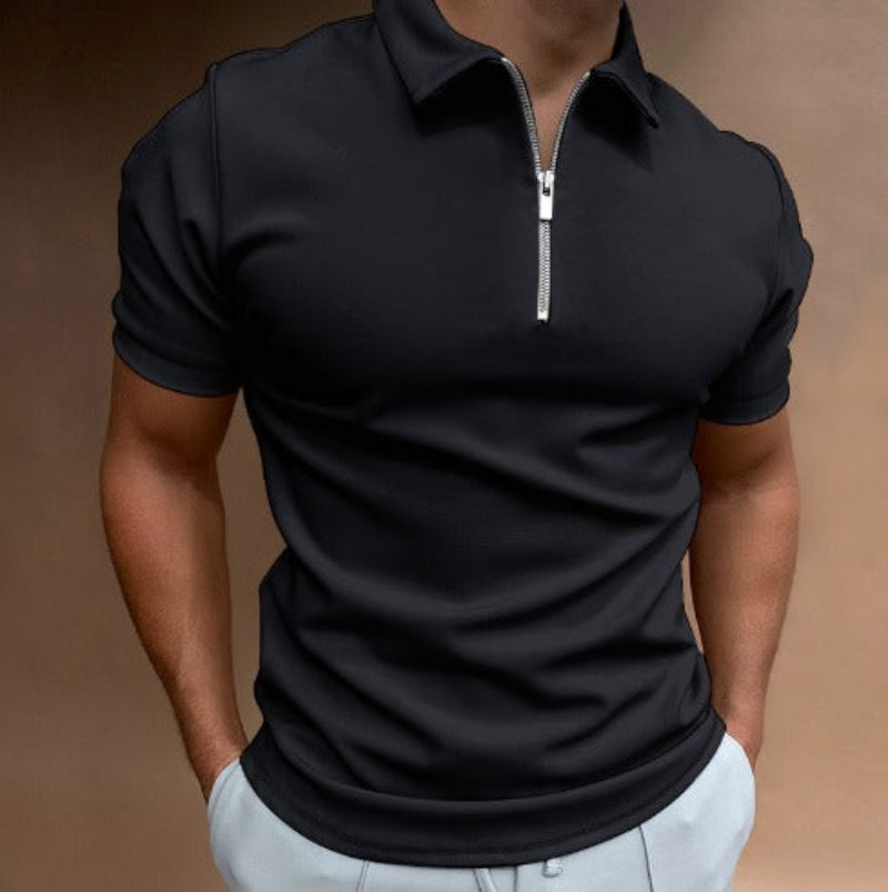 Sommerliches Herren-Polohemd mit Zipper von Burian
