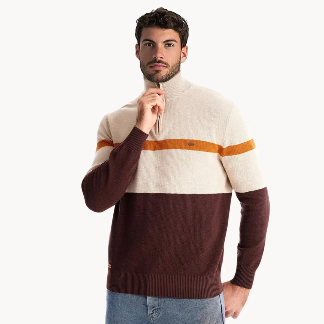 Herren-Pullover mit 1/4-Reißverschluss „Tomas“